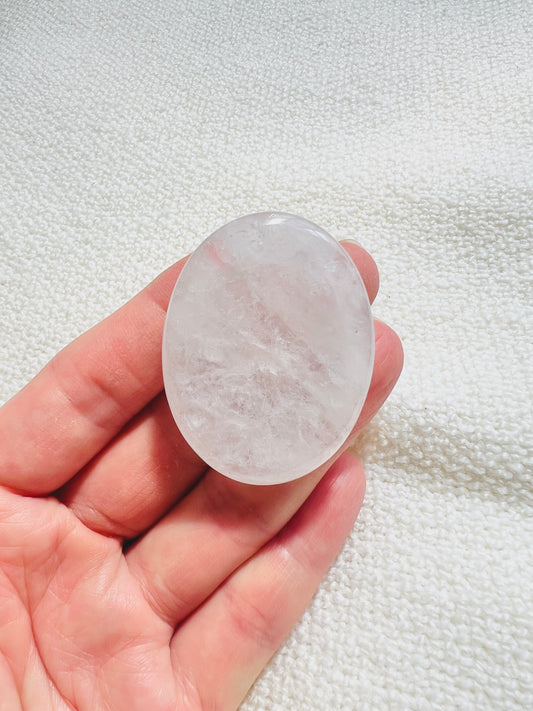 The Amplifying Ritual Stone – Polished Clear Quartz Worry Stone