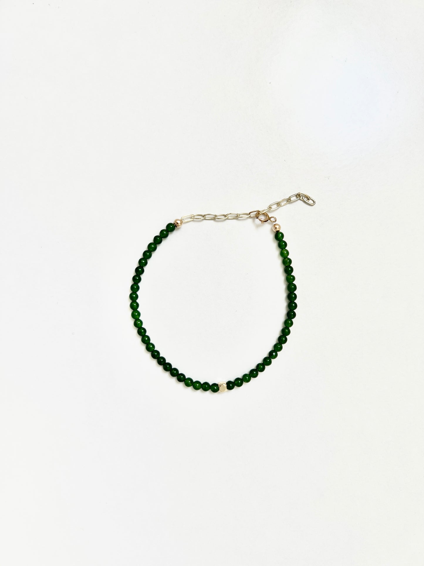 The Vital Wellbeing Ritual Bracelet – Green Jade & Gold-Filled