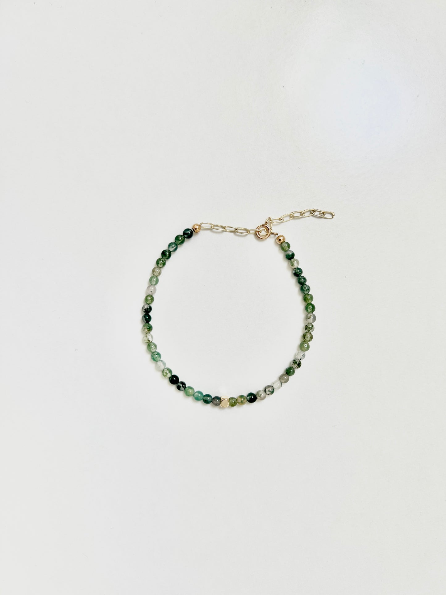 The Growth Ritual Bracelet – Moss Agate & Gold-Filled