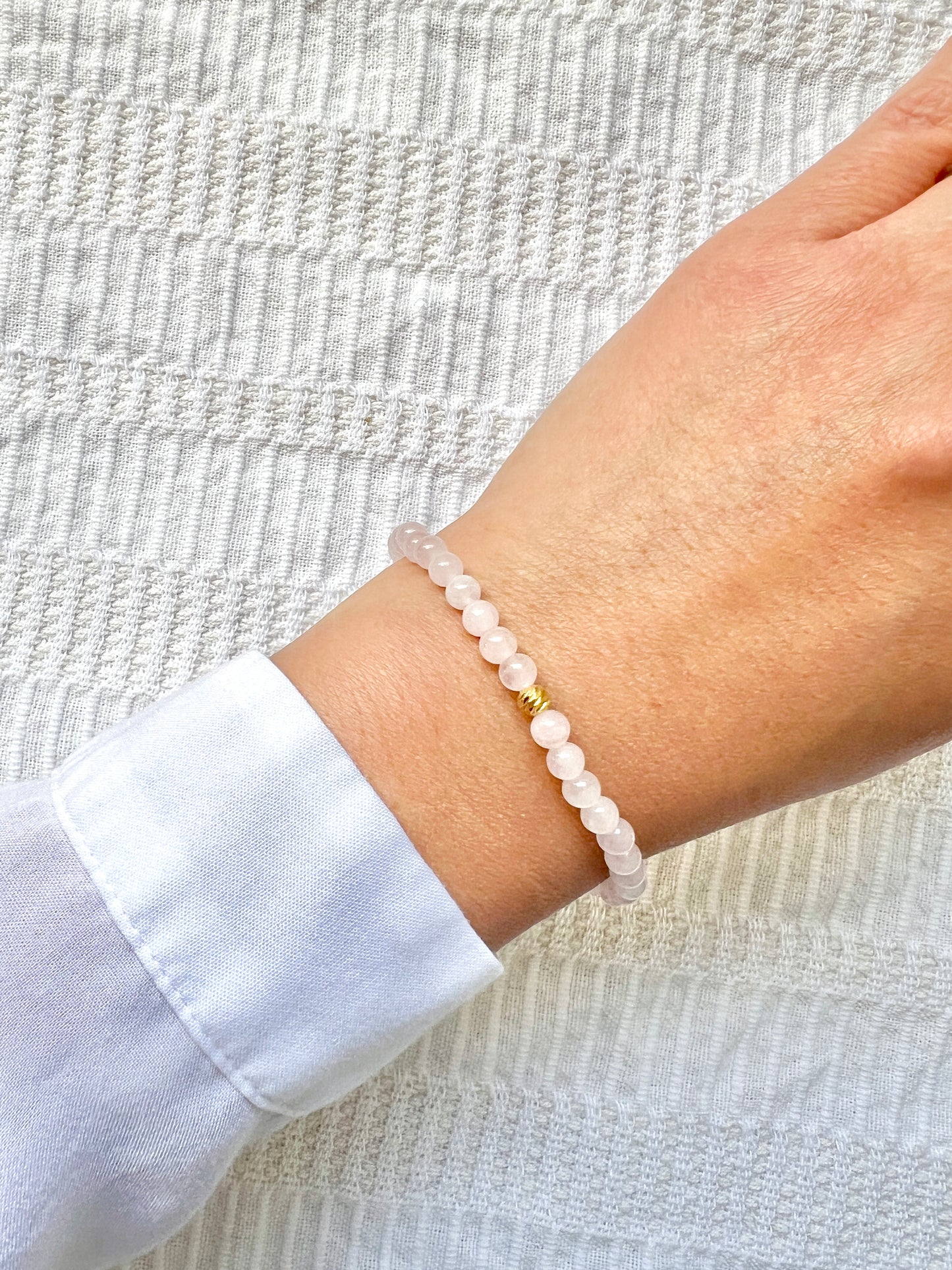 The Love Ritual Bracelet – Rose Quartz & Gold Vermeil