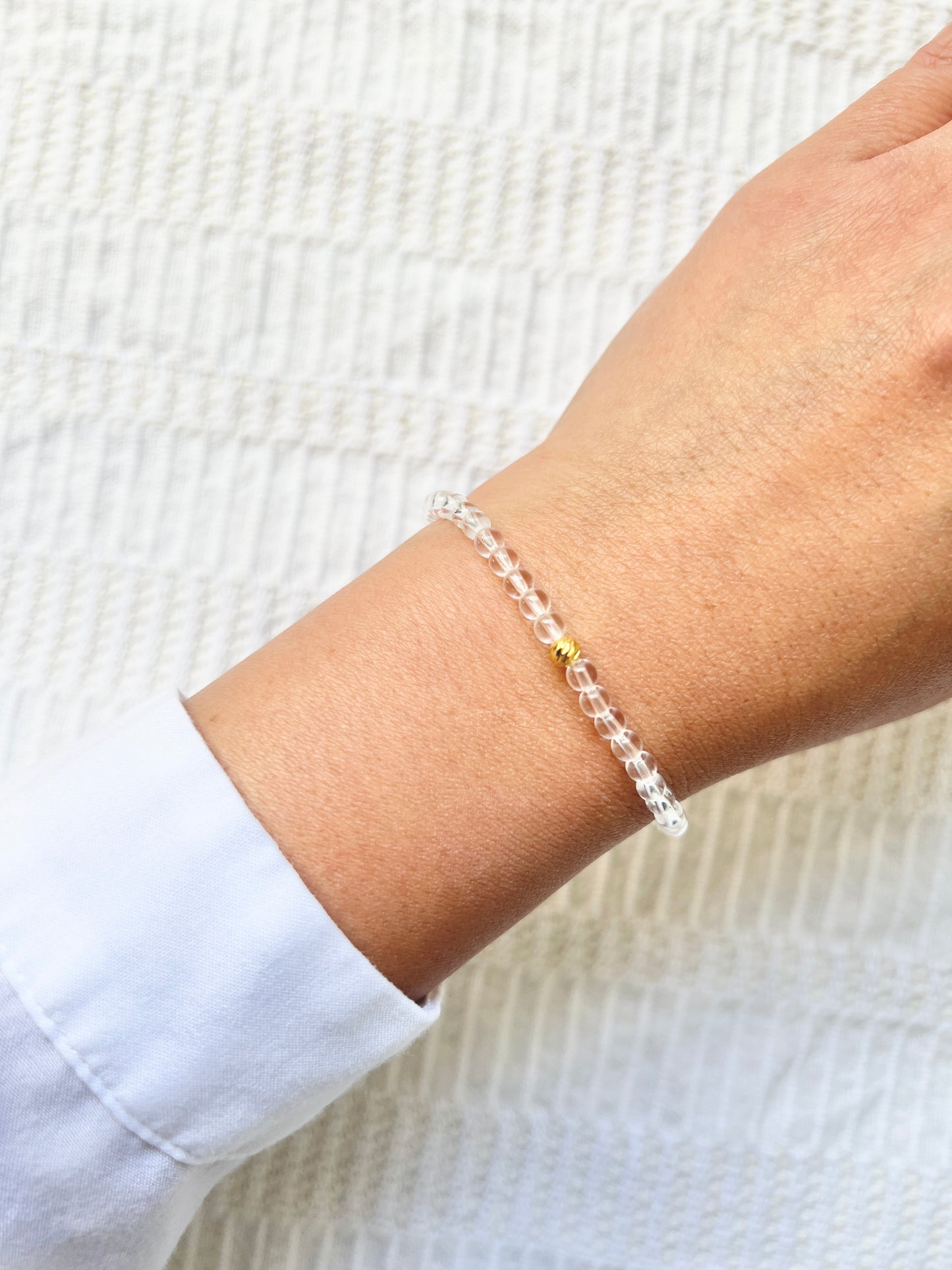 The Manifestation Ritual Bracelet – Clear Quartz & Gold Vermeil