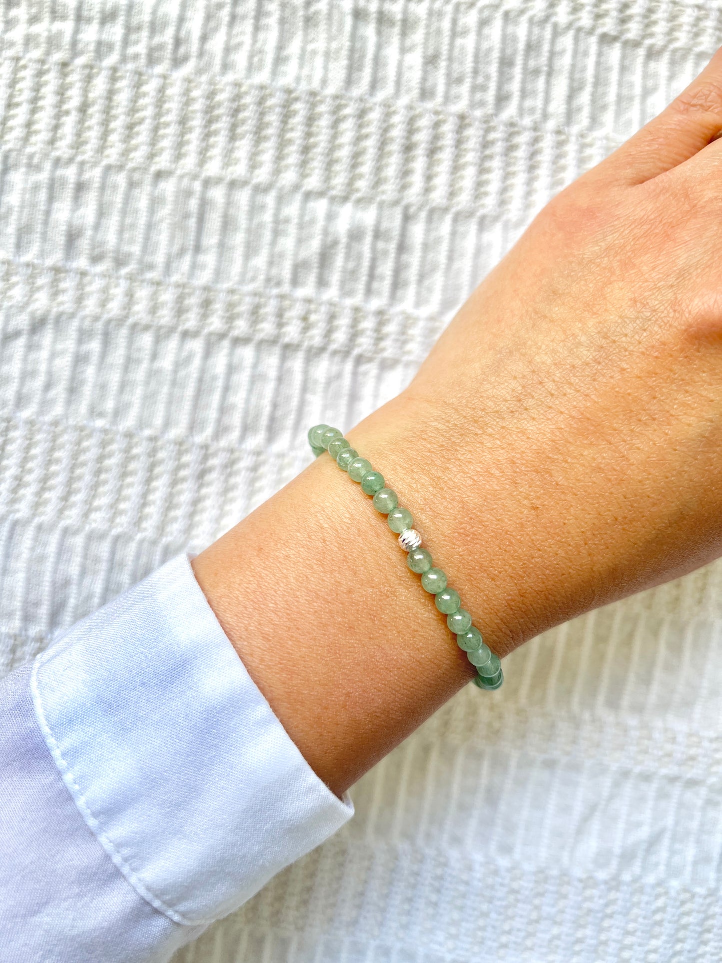 The Abundance Ritual Bracelet – Green Aventurine & Sterling Silver