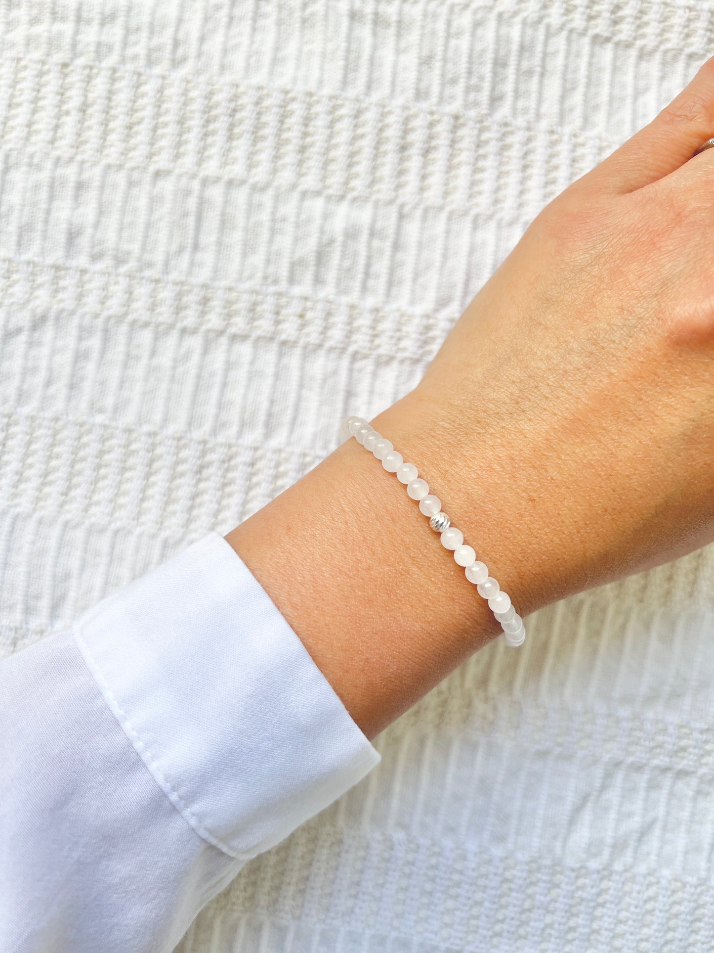 The Purity Ritual Bracelet – White Jade & Sterling Silver