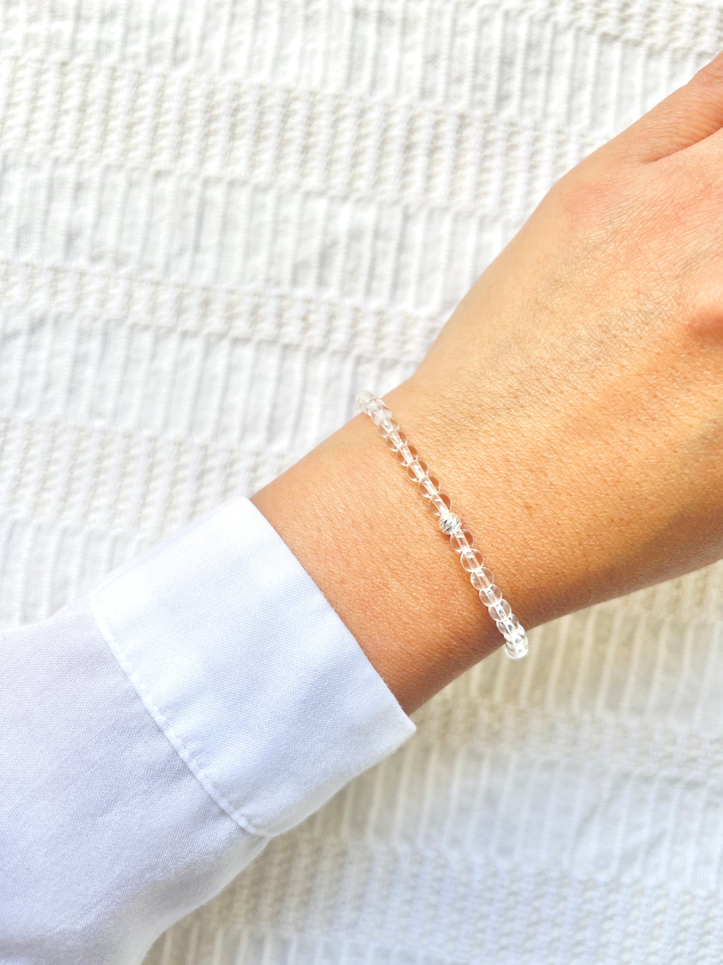 The Manifestation Ritual Bracelet – Clear Quartz & Sterling Silver