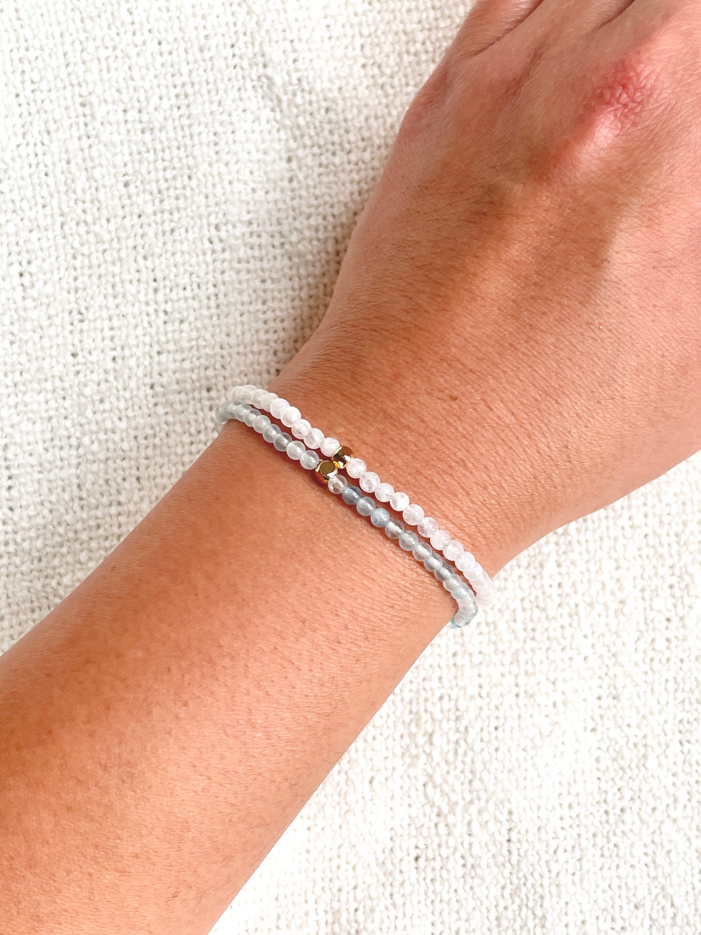 The Flow State Bracelet – Aquamarine & Gold-Filled