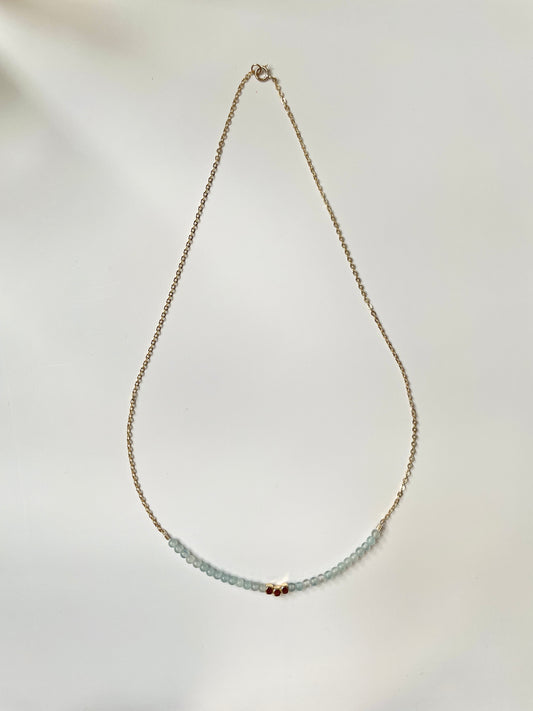 The Courage Ritual Necklace – Aquamarine & 14K Gold-Filled