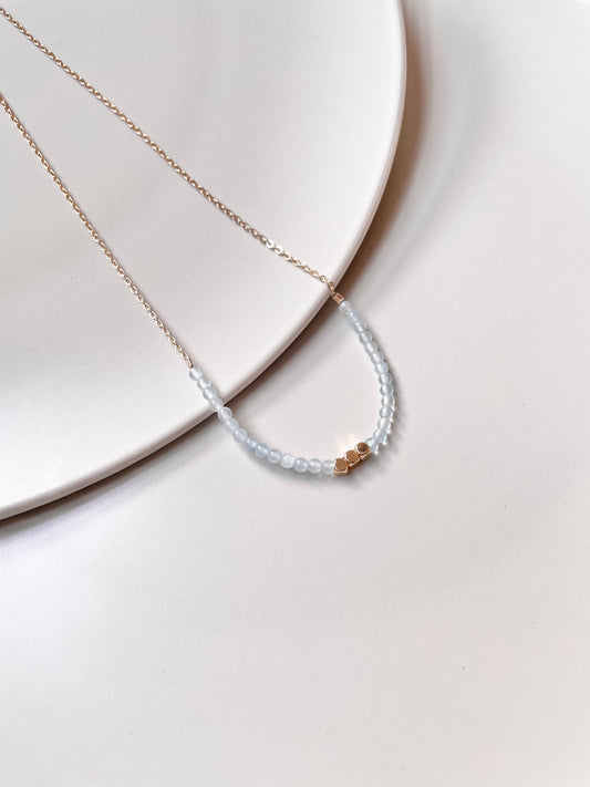 The Courage Ritual Necklace – Aquamarine & 14K Gold-Filled