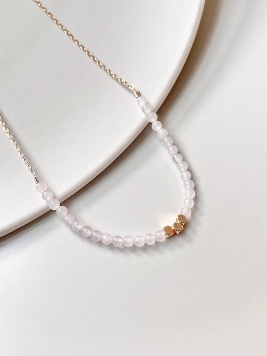 The Love Ritual Necklace – Rose Quartz & Gold-Filled