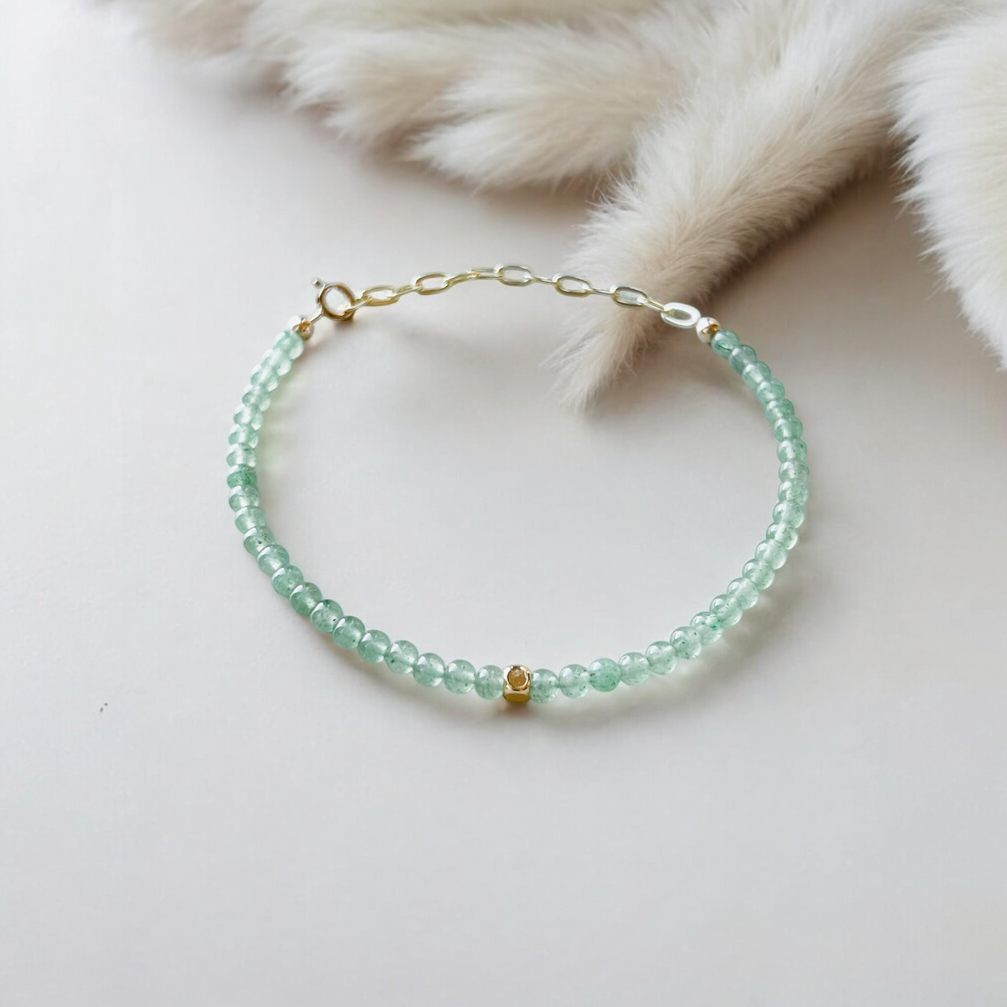 The Opportunities Opening Bracelet – Green Aventurine & Gold-Filled