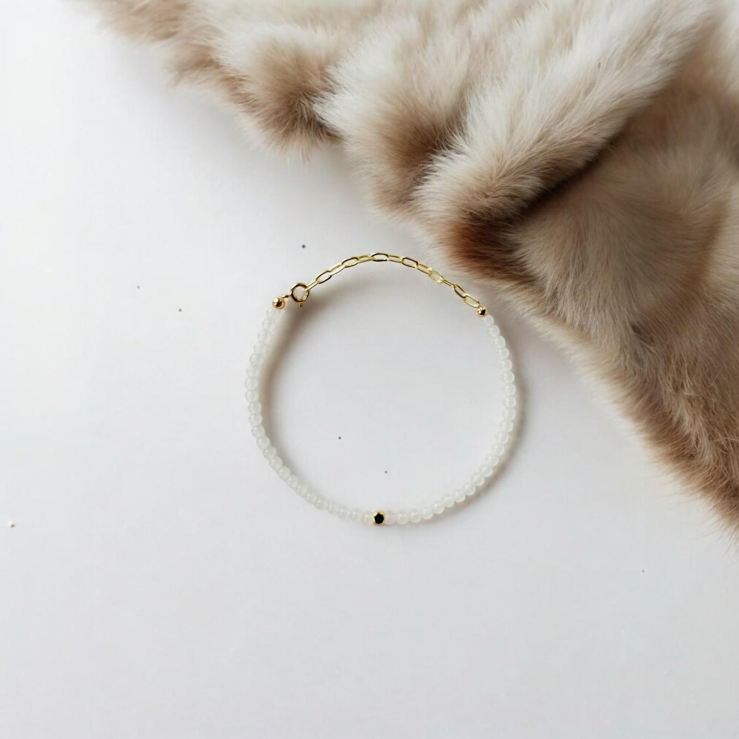 The Purity Ritual Bracelet – White Jade & Gold-Filled