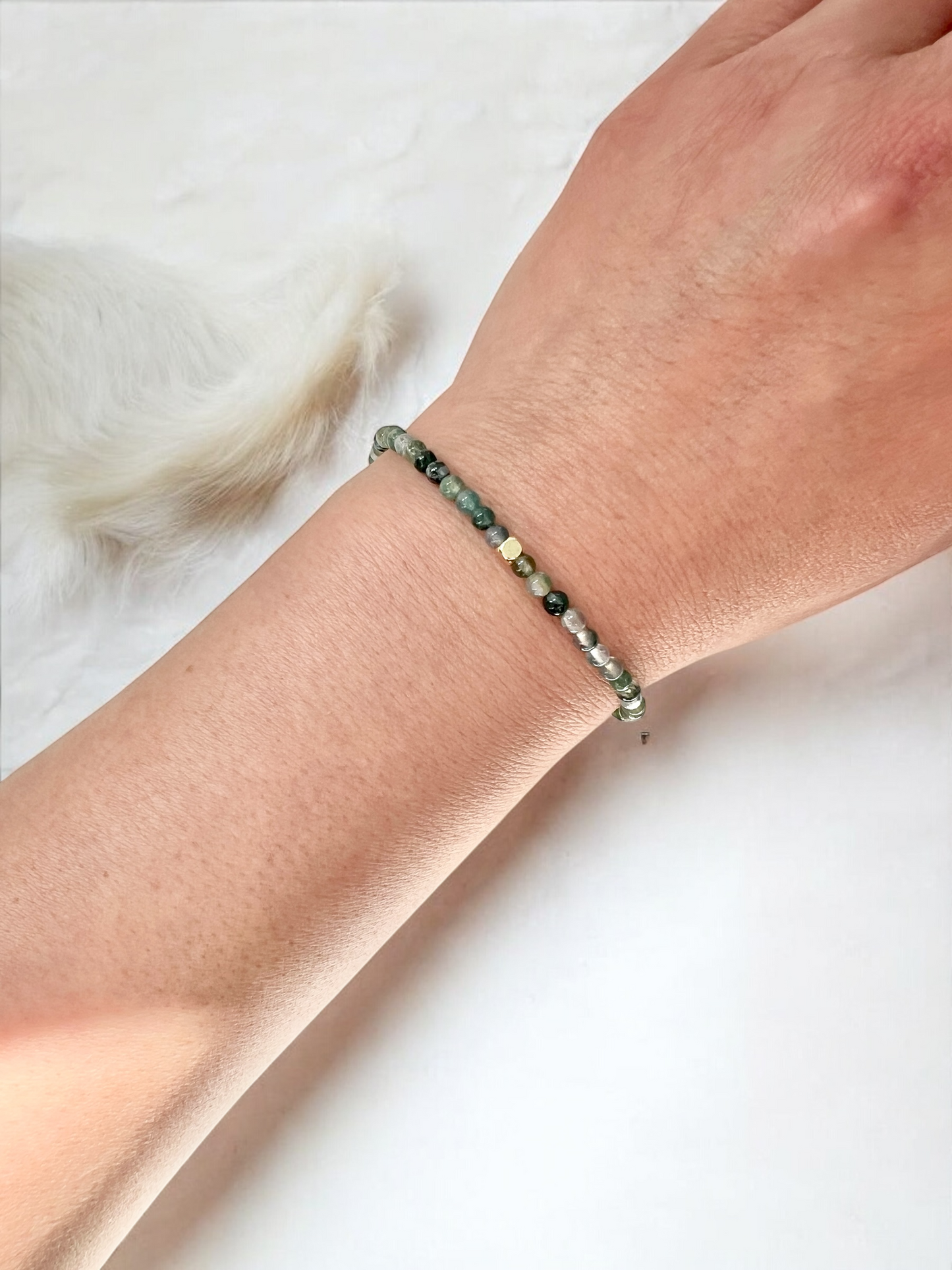 The Growth Ritual Bracelet – Moss Agate & Gold-Filled