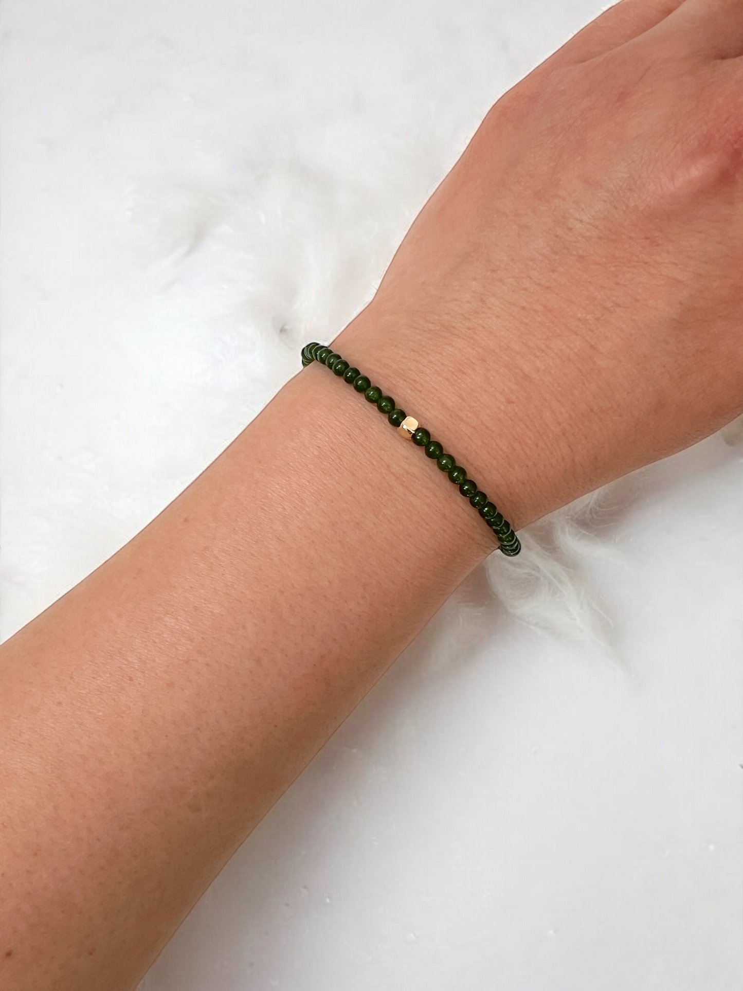 The Vital Wellbeing Ritual Bracelet – Green Jade & Gold-Filled