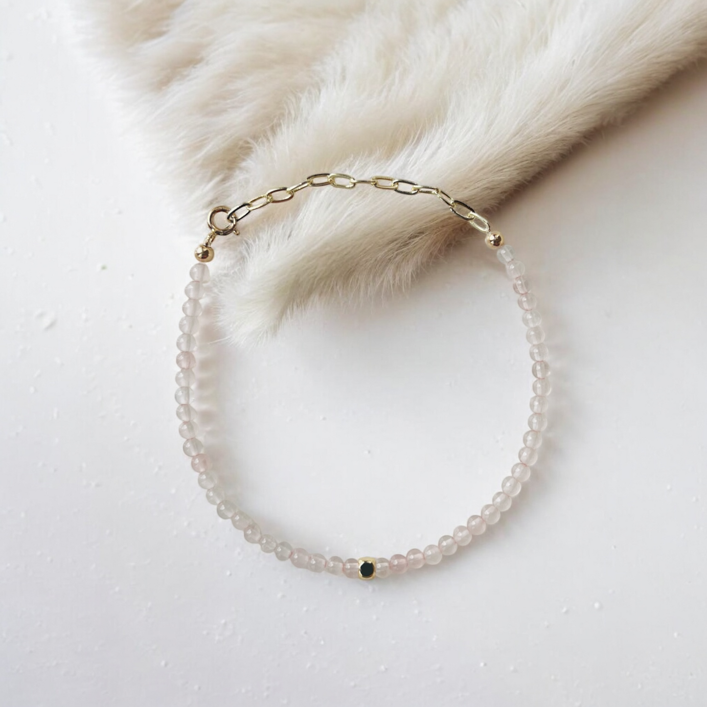 The Heart Ritual Bracelet – Rose Quartz & Gold-Filled