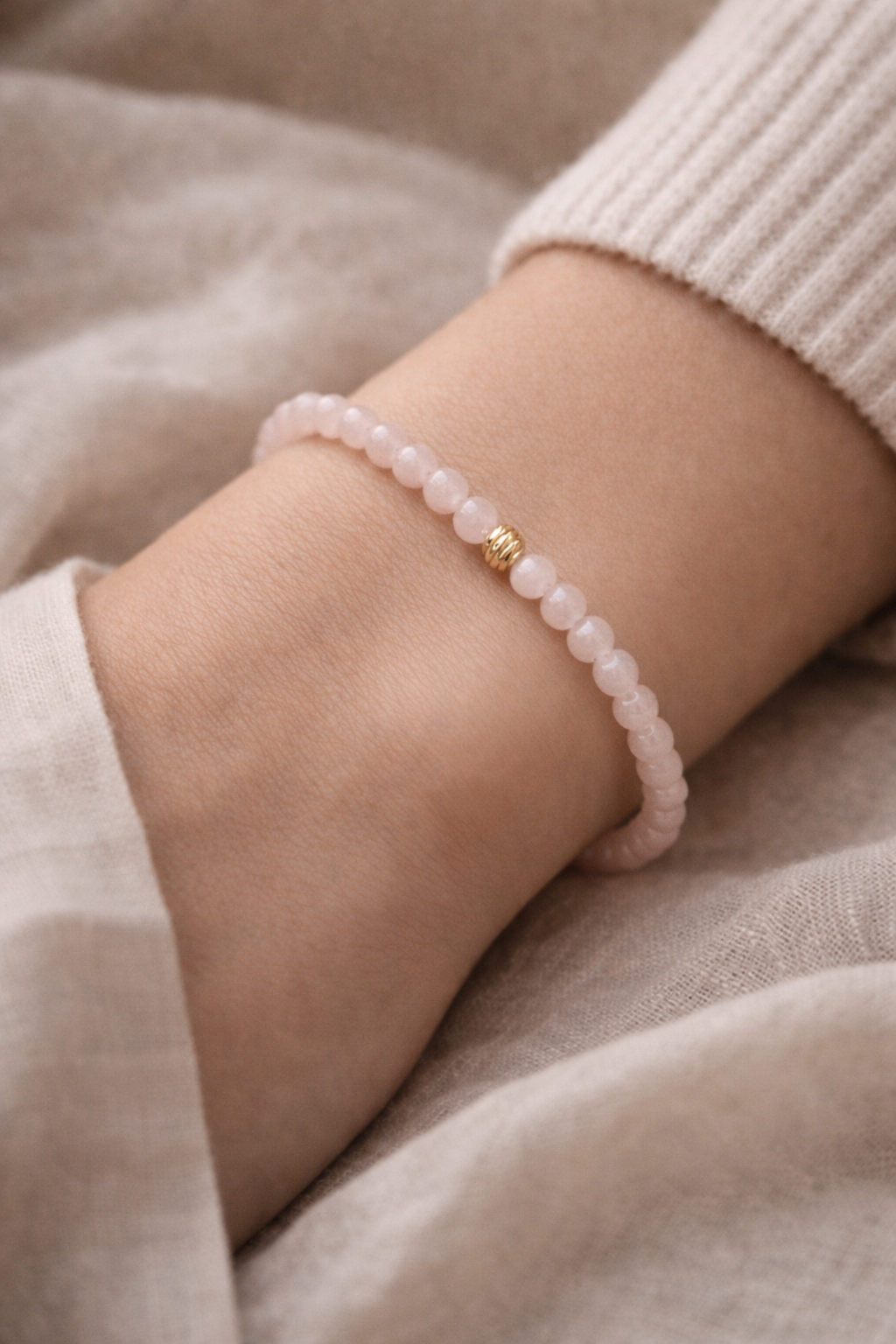 Rose Quartz Vermeil Bracelet Fable Stones