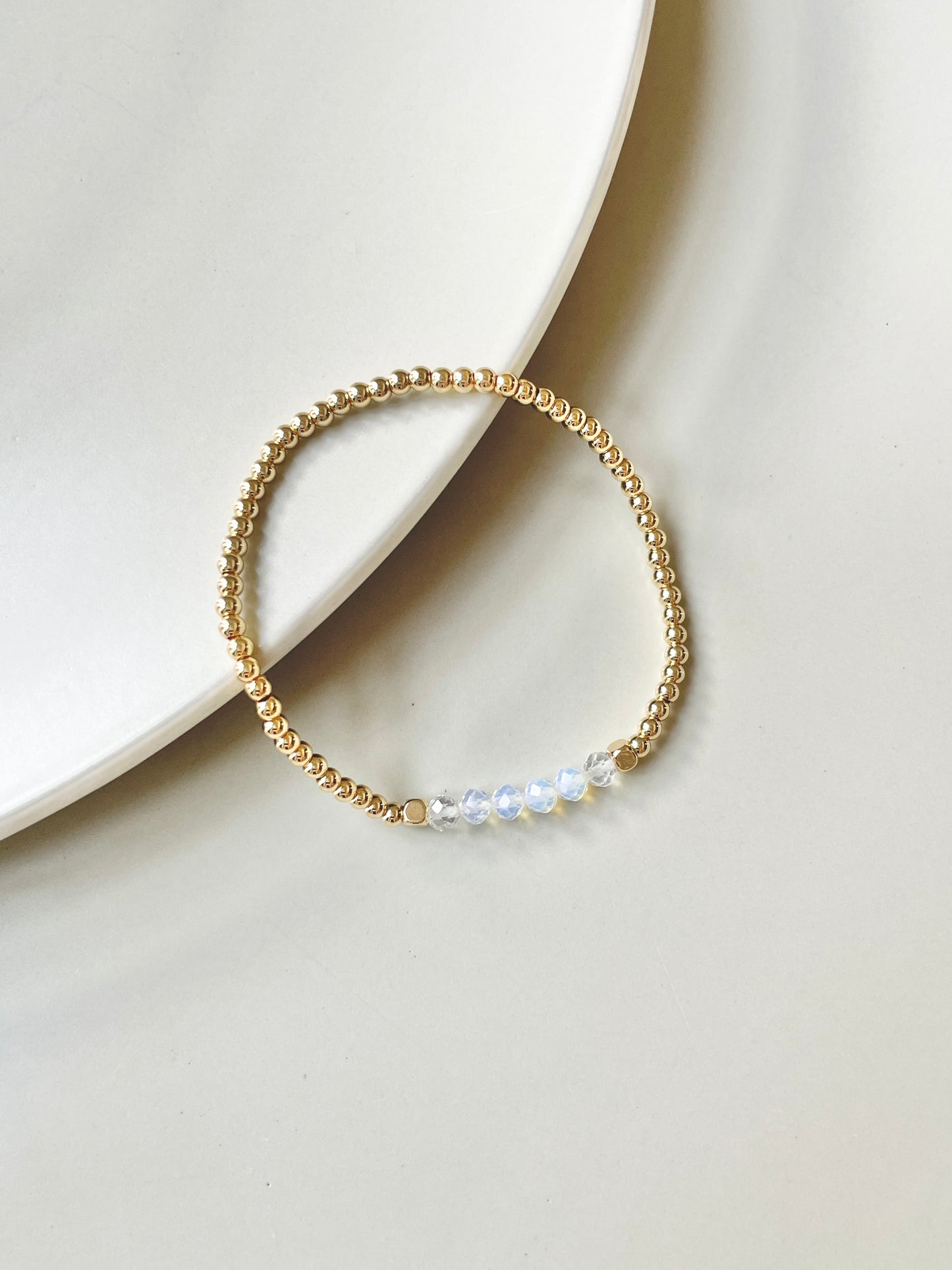 Dainty Gold Filled Bracelet With Opal, For Inspiration