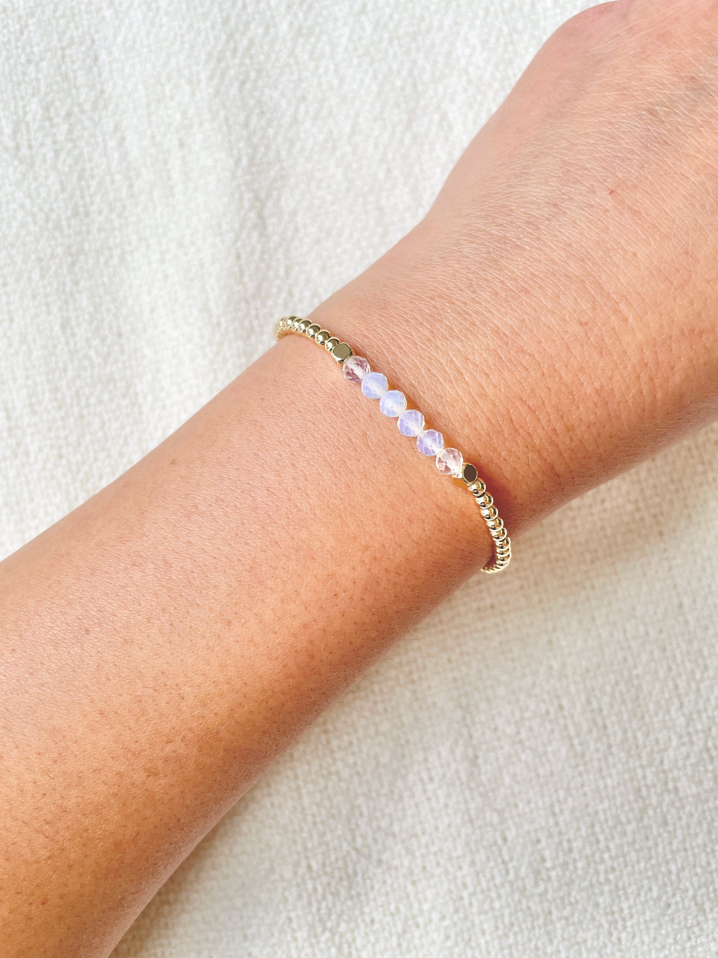 Dainty Gold Filled Bracelet With Opal, For Inspiration