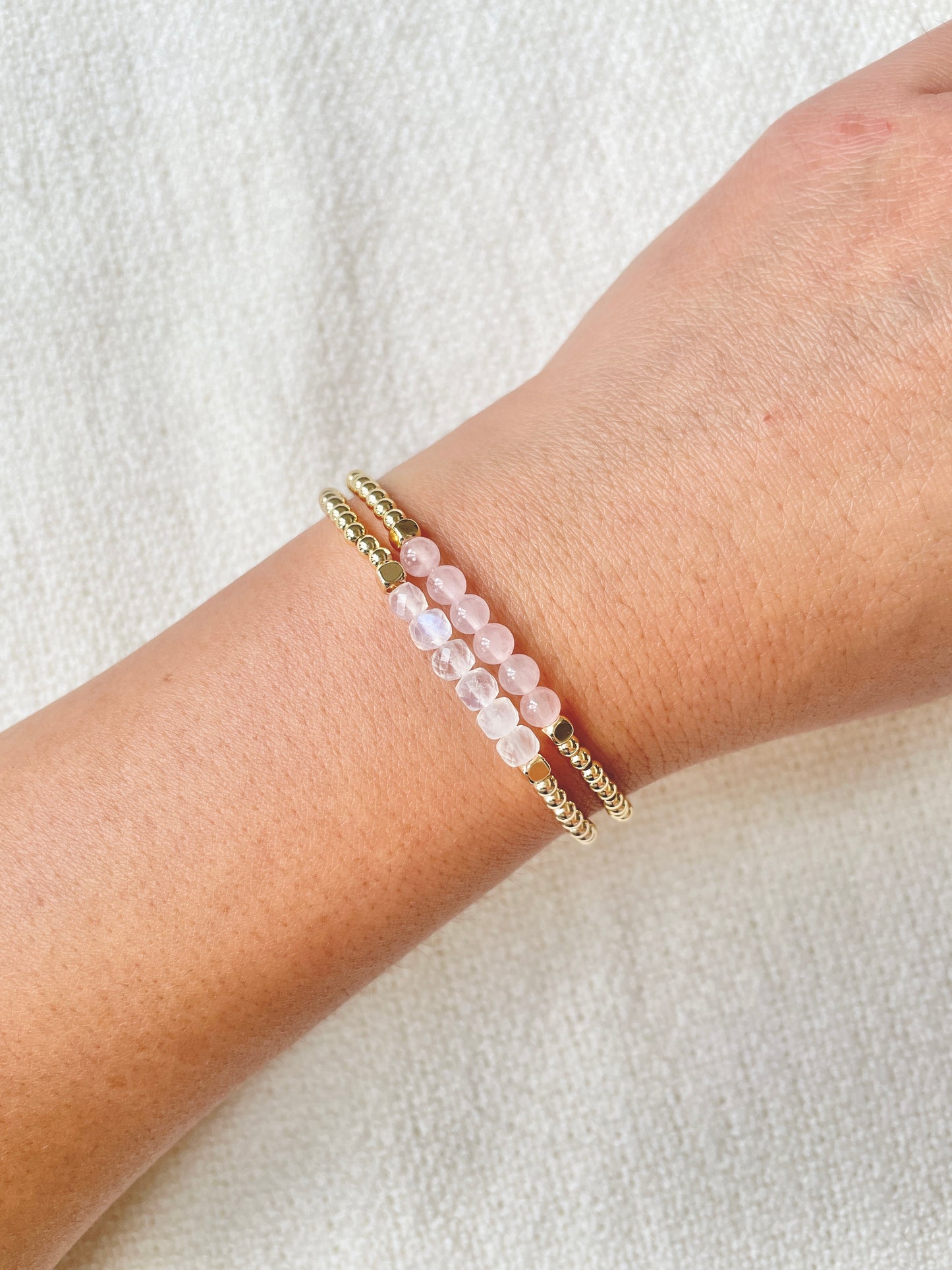 Dainty Gold Filled Bracelet With Moonstone, For Balance