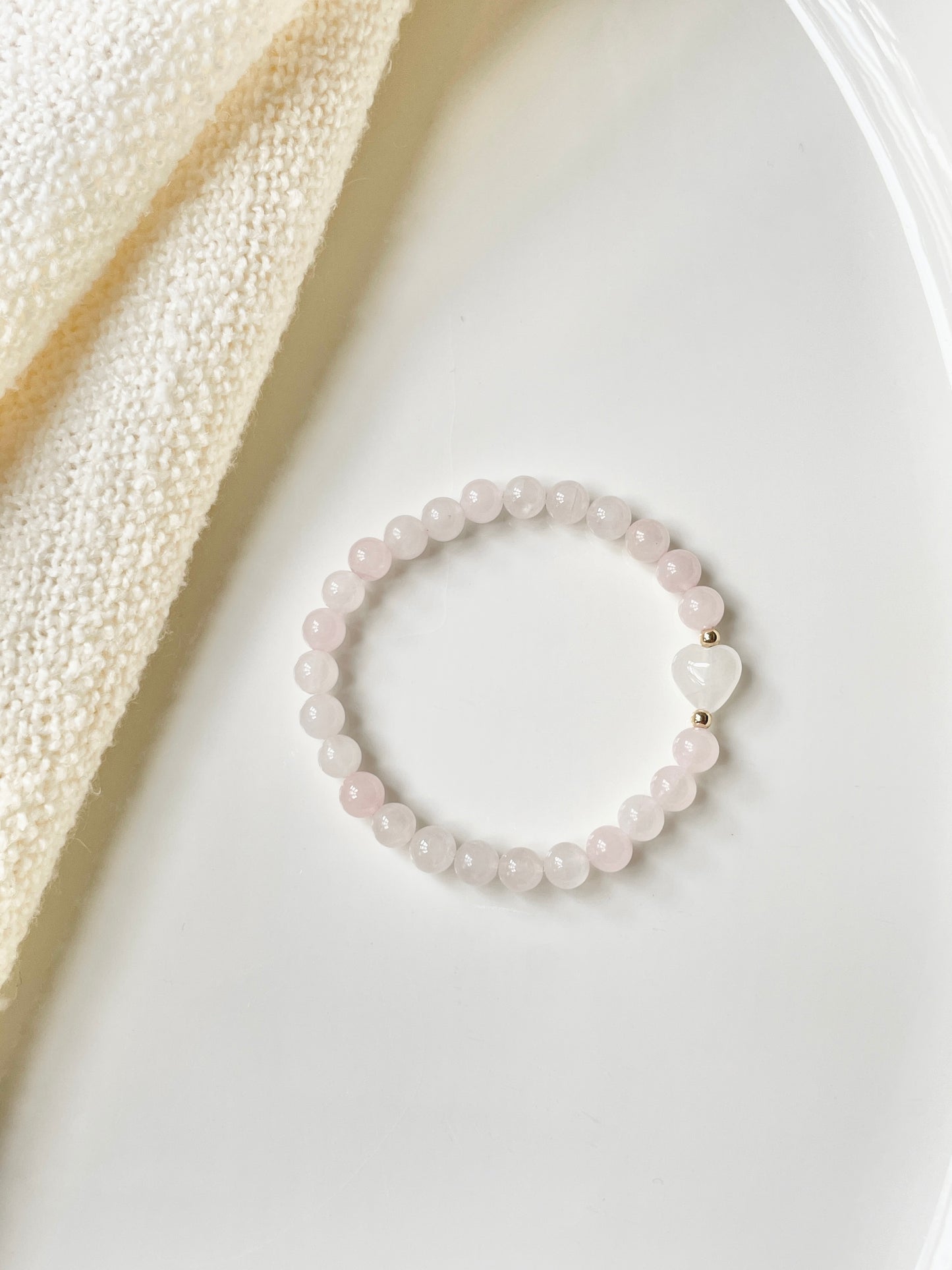 Rose Quartz Statement Bracelet