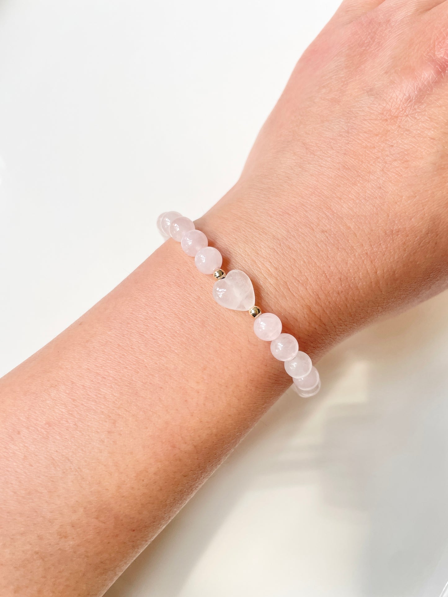 Rose Quartz Statement Bracelet