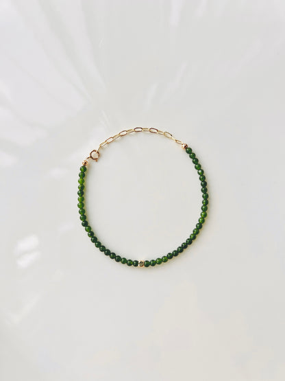 The Vital Wellbeing Ritual Bracelet – Green Jade & Gold-Filled