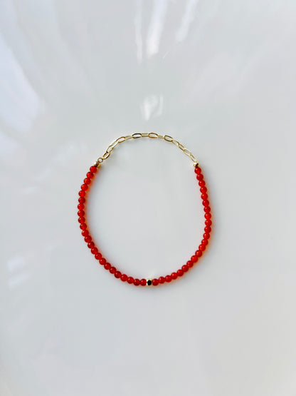 The Vitality Ritual Bracelet – Carnelian & Gold-Filled