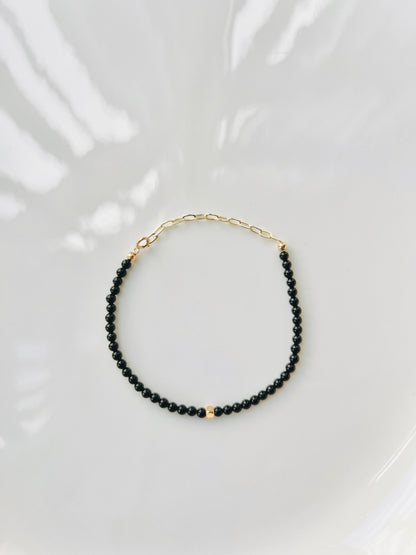 The Grounding Ritual Bracelet – Black Onyx & Gold-Filled