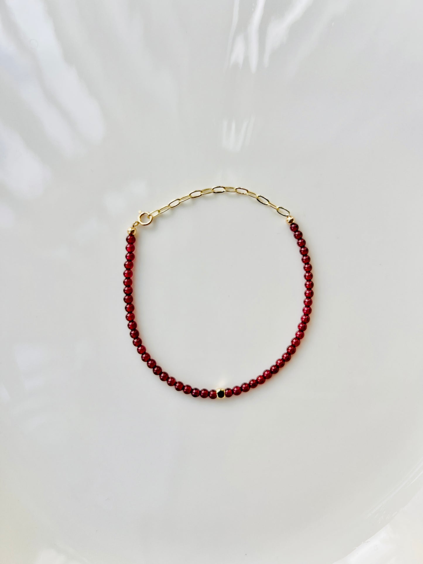 The Passion Ritual Bracelet – Garnet & Gold-Filled