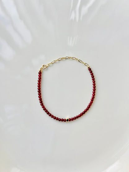 The Passion Ritual Bracelet – Garnet & Gold-Filled