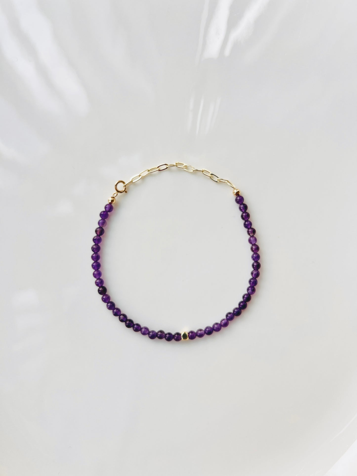 The Inner Light Bracelet – Amethyst & Gold-Filled