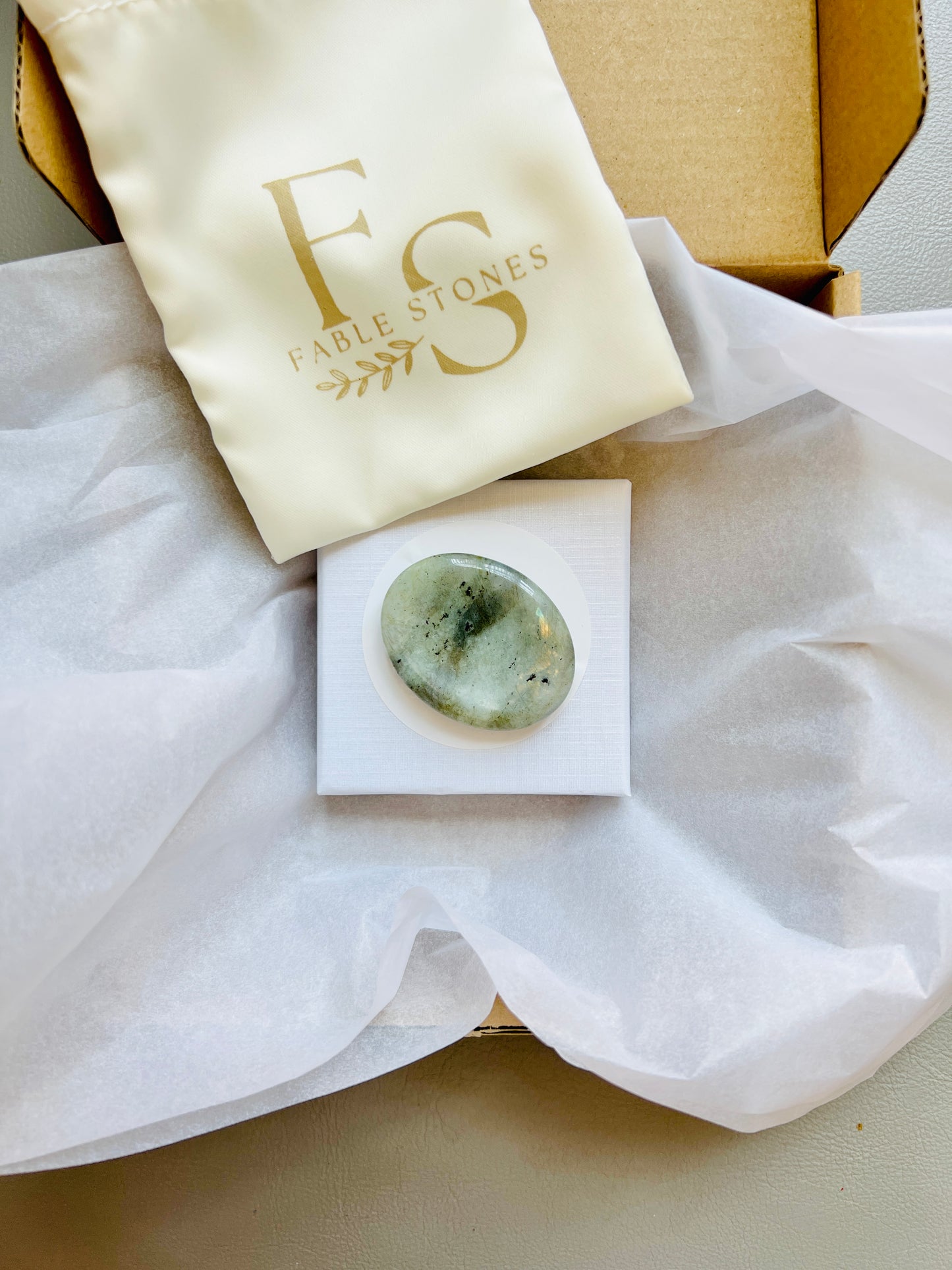 The Transformation Ritual Stone – Polished Labradorite Worry Stone