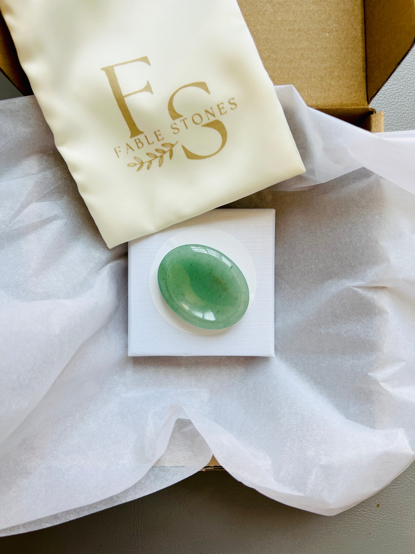 The Abundance Ritual Stone – Green Aventurine Worry Stone