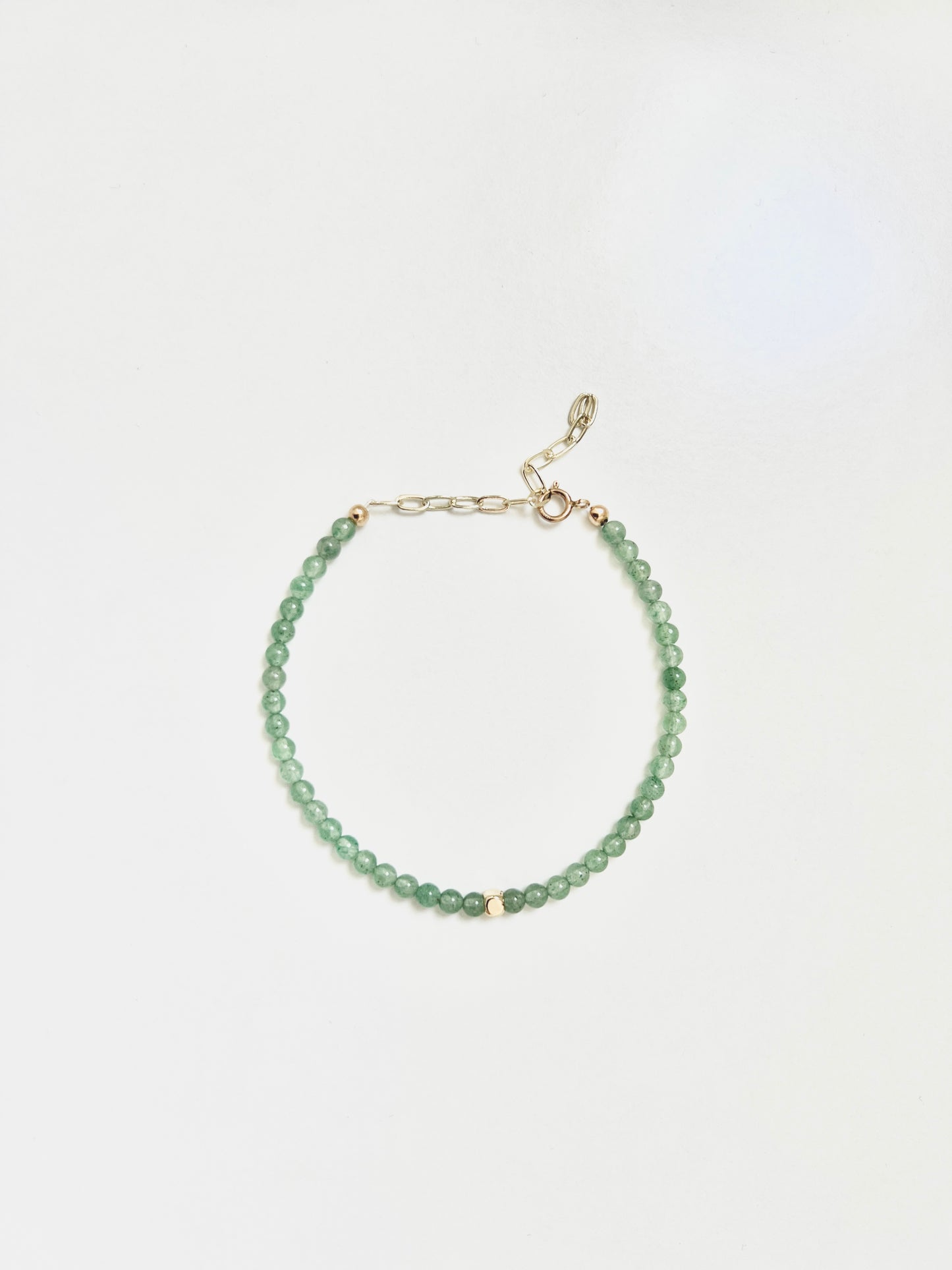 The Opportunities Opening Bracelet – Green Aventurine & Gold-Filled