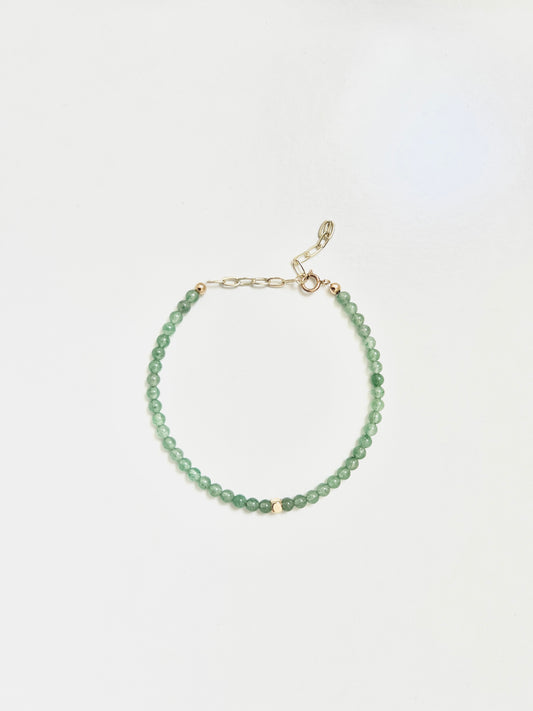 The Opportunities Opening Bracelet – Green Aventurine & Gold-Filled