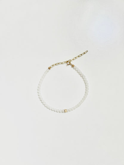 The Purity Ritual Bracelet – White Jade & Gold-Filled