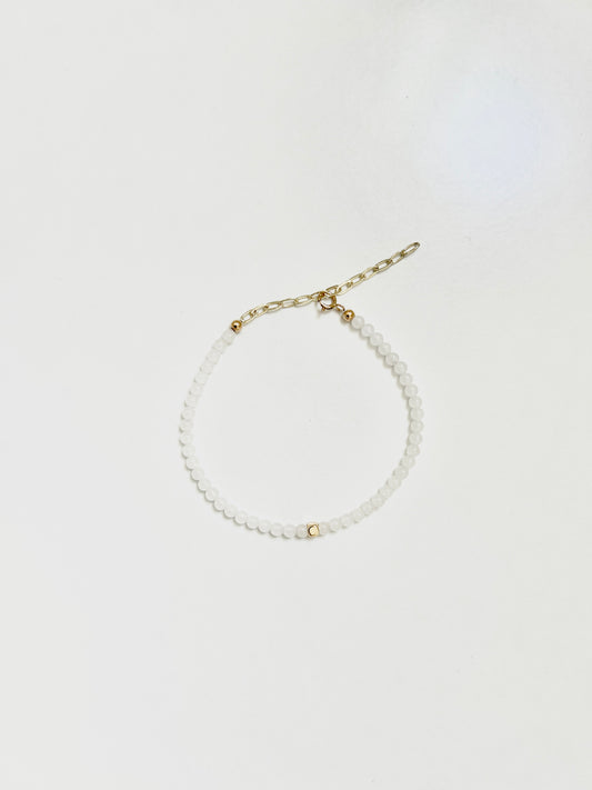 The Purity Ritual Bracelet – White Jade & Gold-Filled