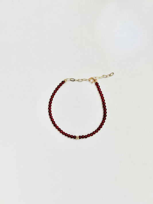 The Passion Ritual Bracelet – Garnet & Gold-Filled