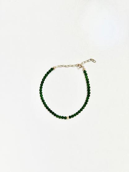 The Vital Wellbeing Ritual Bracelet – Green Jade & Gold-Filled