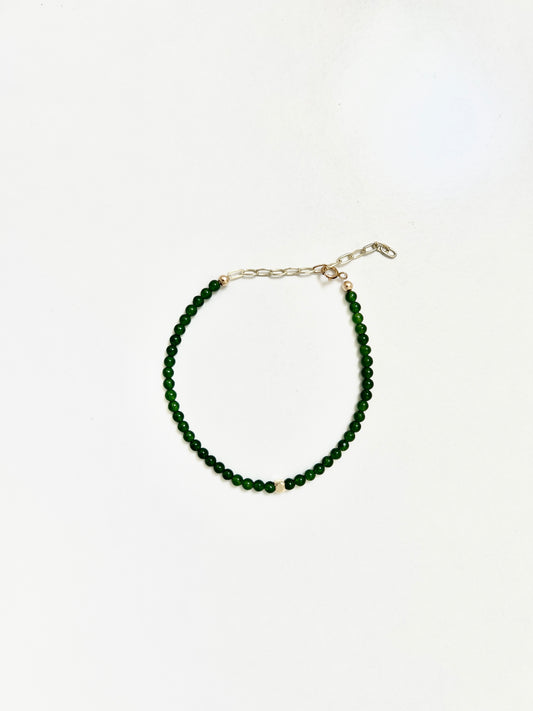 The Vital Wellbeing Ritual Bracelet – Green Jade & Gold-Filled