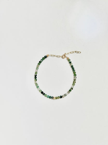 The Growth Ritual Bracelet – Moss Agate & Gold-Filled