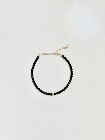 The Grounding Ritual Bracelet – Black Onyx & Gold-Filled