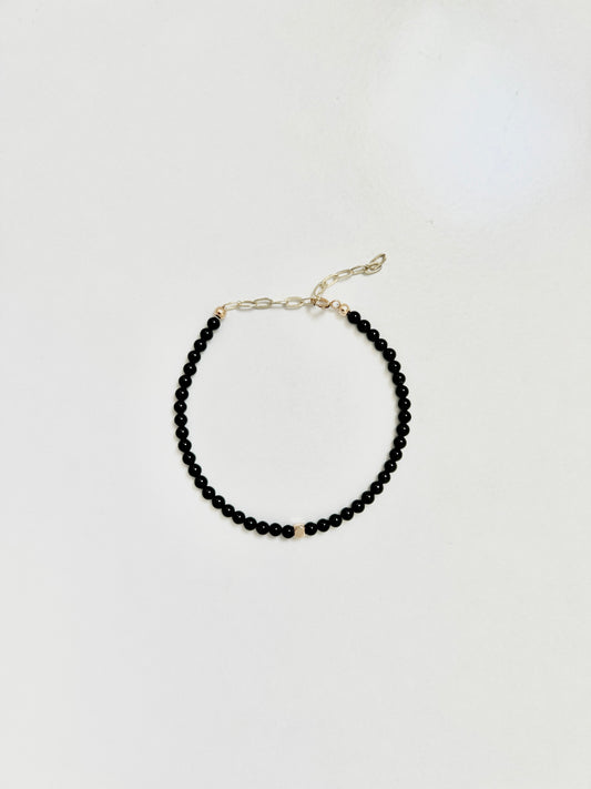 The Grounding Ritual Bracelet – Black Onyx & Gold-Filled