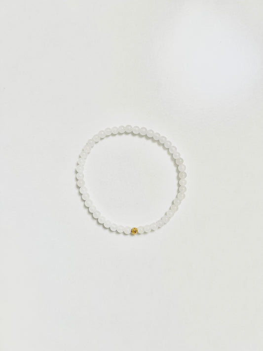 The Purity Ritual Bracelet – White Jade & Gold Vermeil