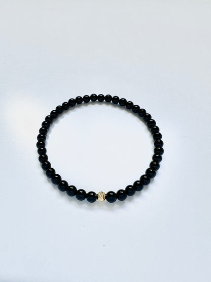 The Motivation Ritual Bracelet – Black Onyx & Gold Vermeil