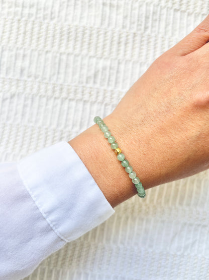 The Abundance Ritual Bracelet – Green Aventurine & Gold Vermeil