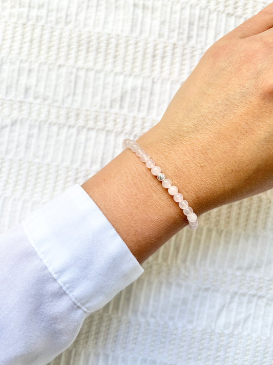 The Love Ritual Bracelet – Rose Quartz & Sterling Silver