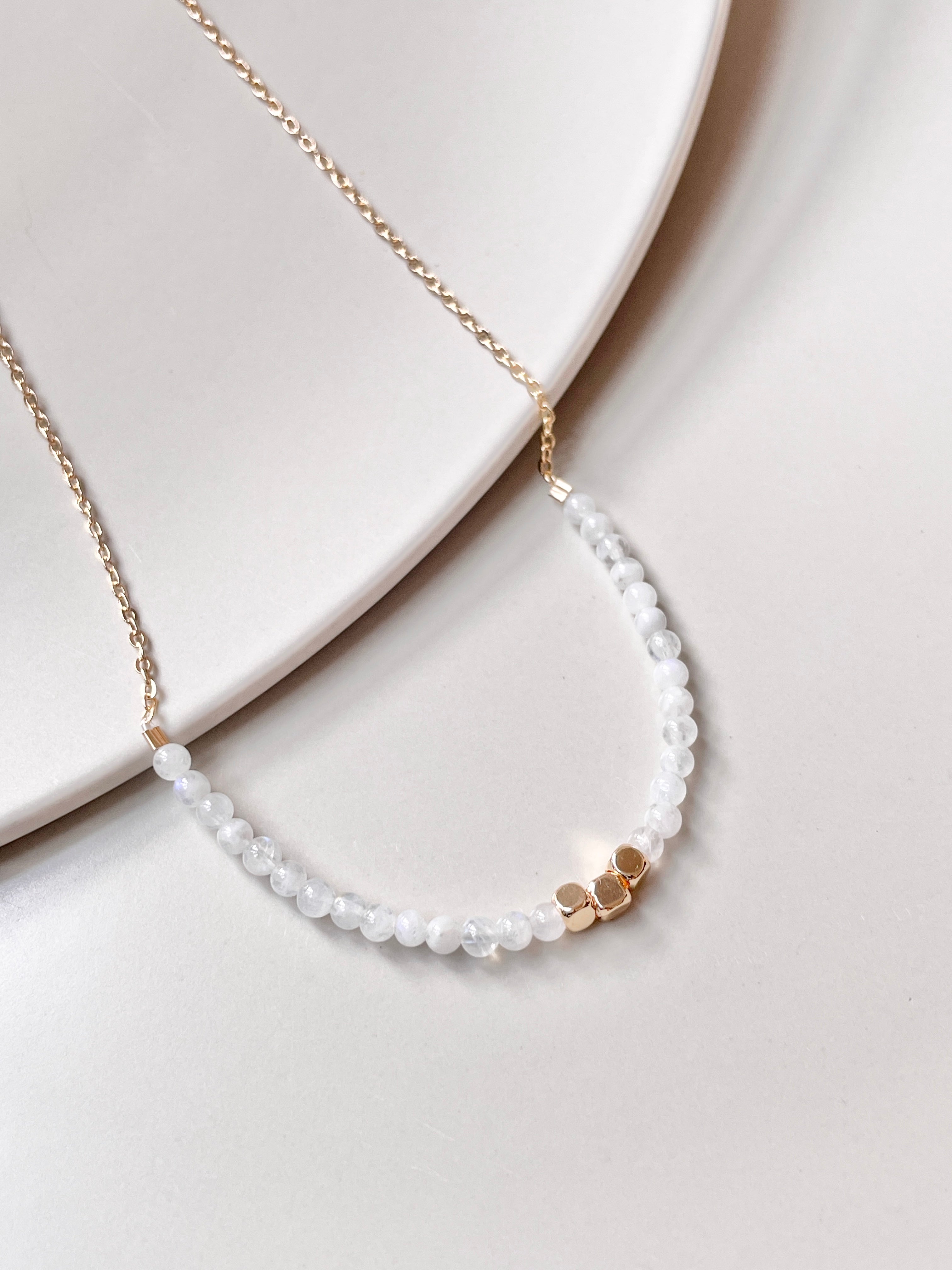Moonstone Chain Necklace Fable Stones
