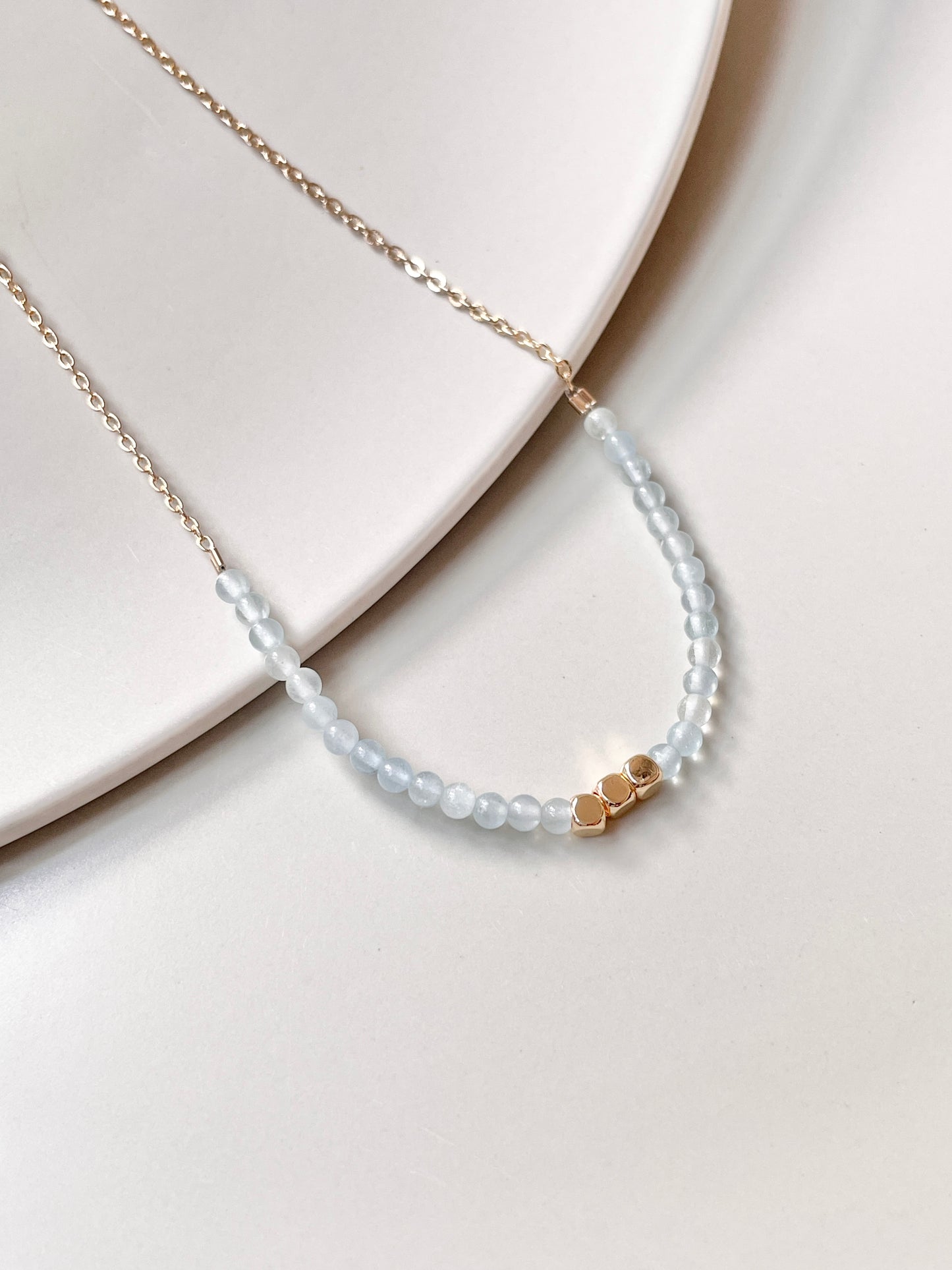 The Courage Ritual Necklace – Aquamarine & 14K Gold-Filled