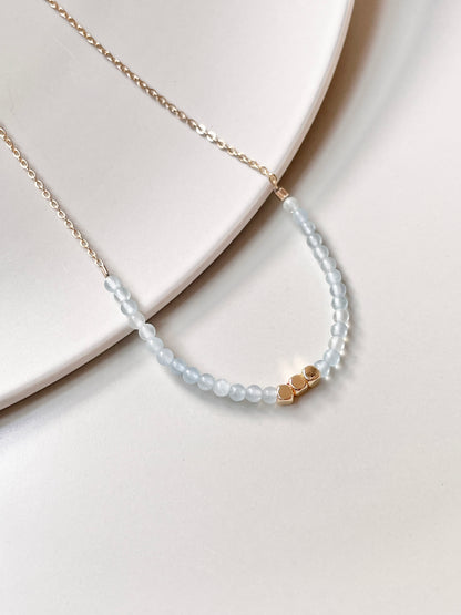 The Courage Ritual Necklace – Aquamarine & 14K Gold-Filled