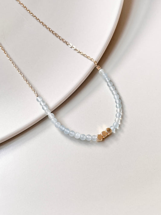 The Courage Ritual Necklace – Aquamarine & 14K Gold-Filled