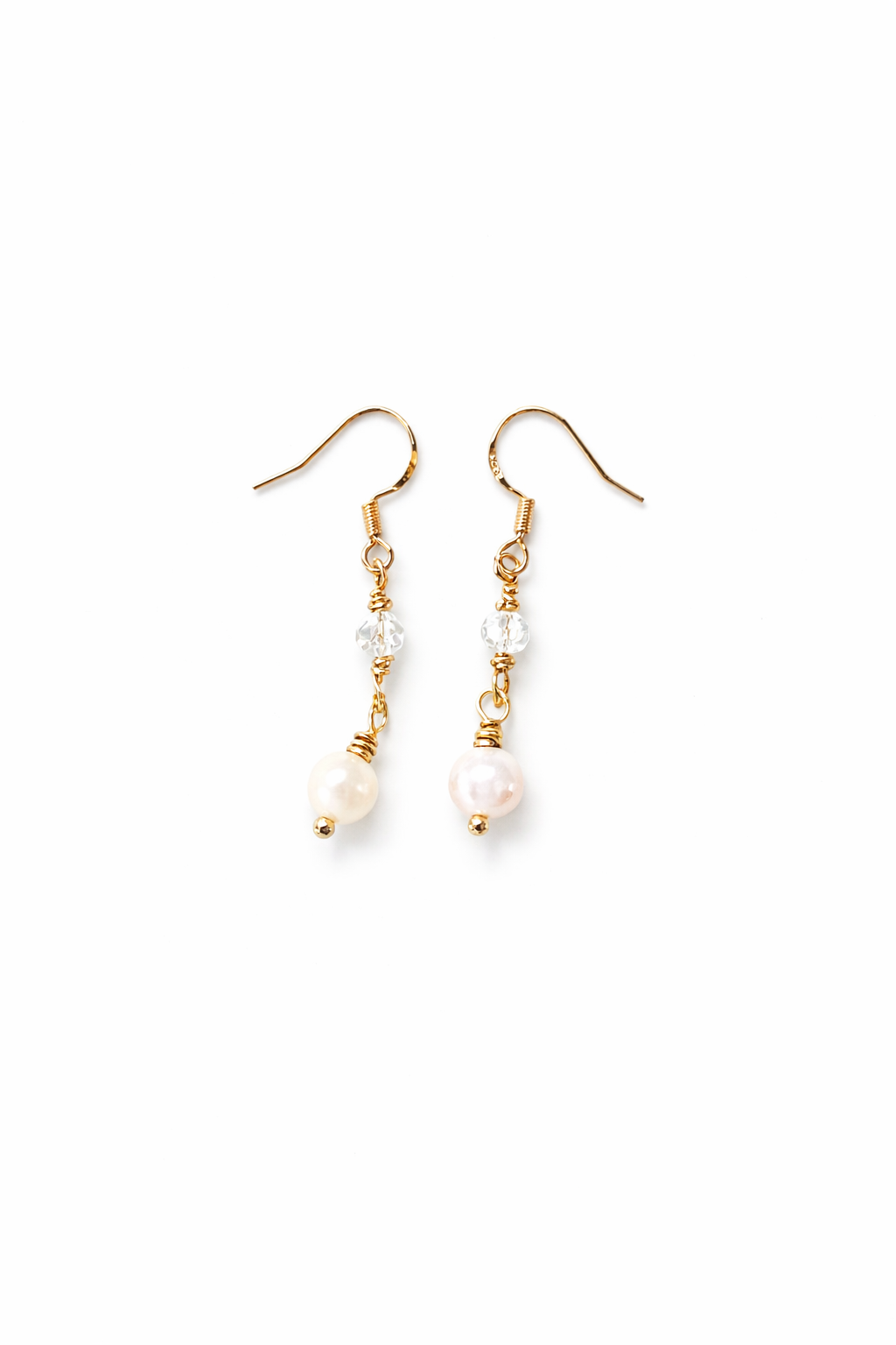 Freshwater Pearl and Crystal Earrings Fable Stones